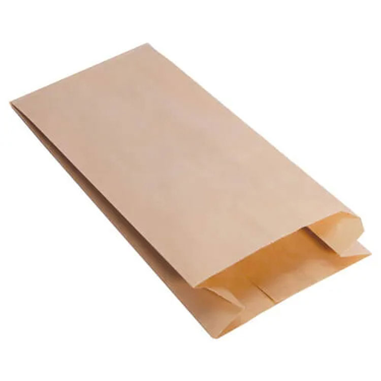 Bolsa de papel de alimentos de pitada marrom