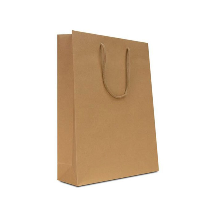 Bolsa de papel kraft com alça de corda
